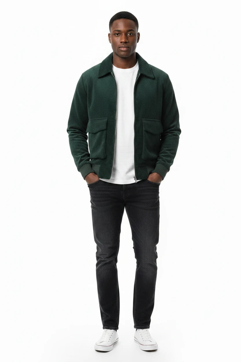 Fashion Brands Mens Clothing Tops Corduroy Jackets Korean Version Trendy Spring and Autumn Jackets for Men
