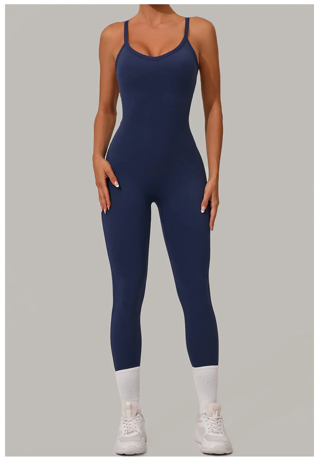 Classic Criss Cross Back Seamless Jumpsuit