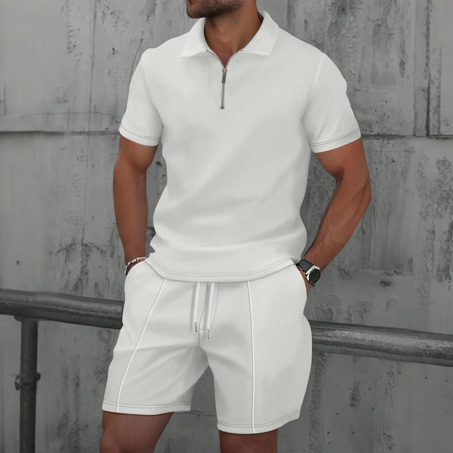 Luxe Zip Polo & Shorts Set