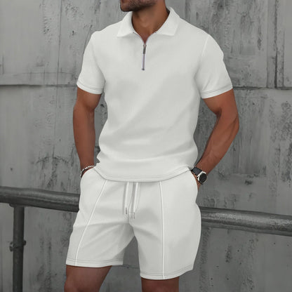 Luxe Zip Polo & Shorts Set