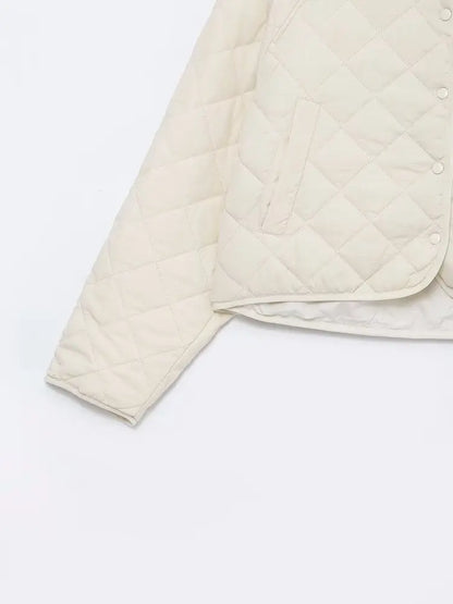 Padded Coat New In Outerwears Bow Beige Cropped Snow Parkas Elegant Luxury Women's Coat Warm Woman Winter Coats