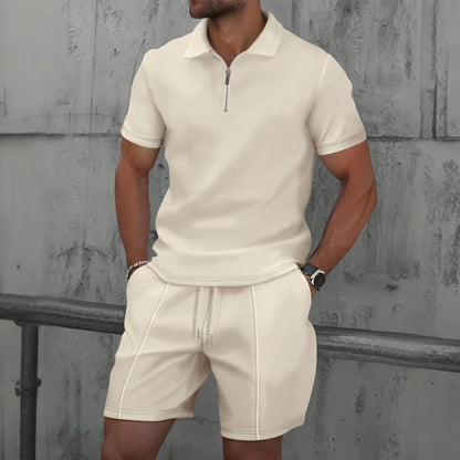 Luxe Zip Polo & Shorts Set