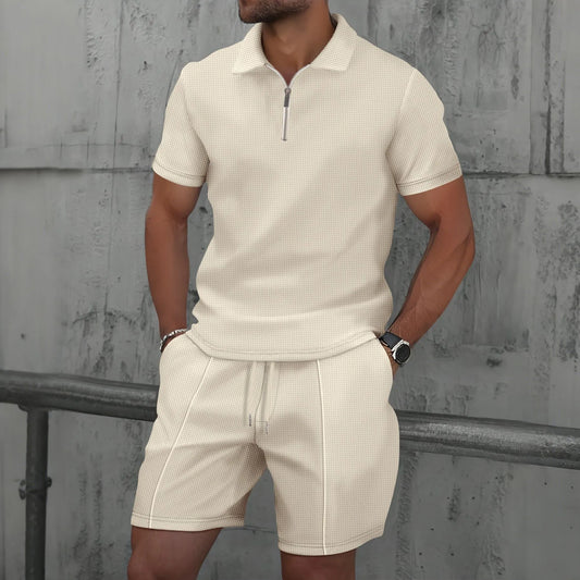 Luxe Zip Polo & Shorts Set
