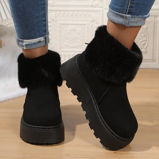 Suede Boots Slip-On Snow Boots