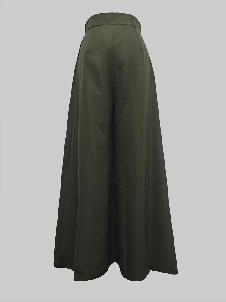 High-Waist Wide-Leg Trousers