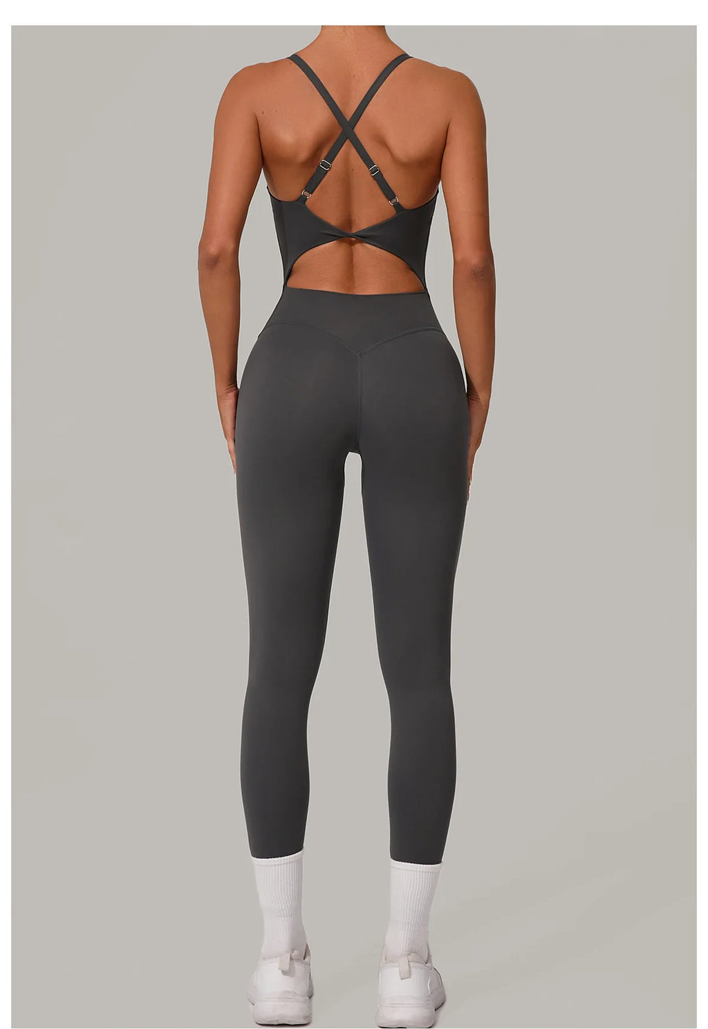 Classic Criss Cross Back Seamless Jumpsuit