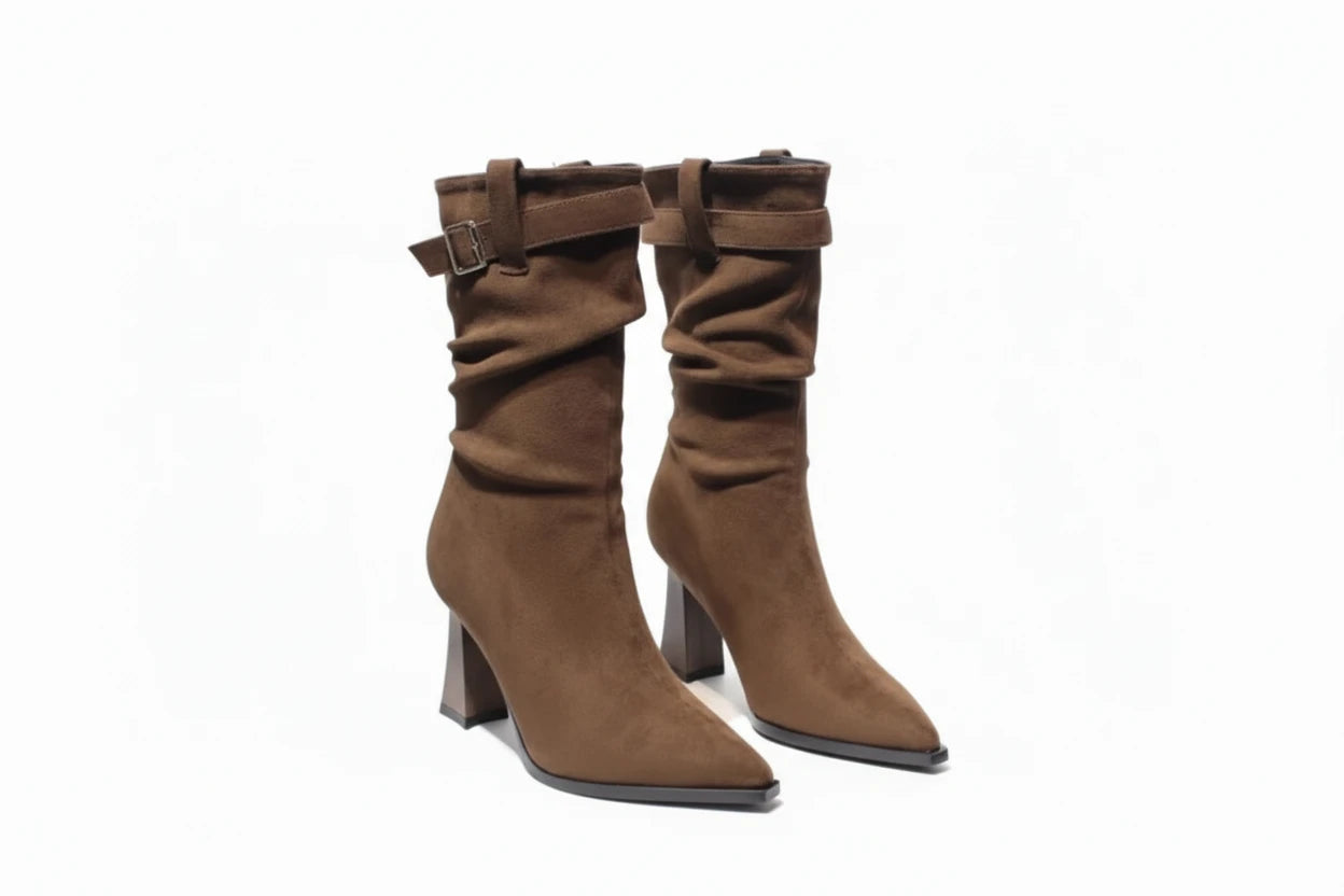 Serena High Heel Suede Boots