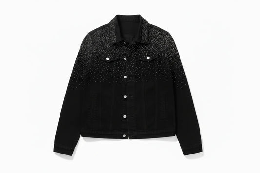 Embellished Black Denim Jacket