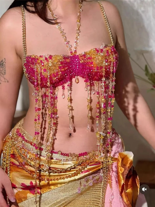 Mermaid Beaded Beachwear Bralette