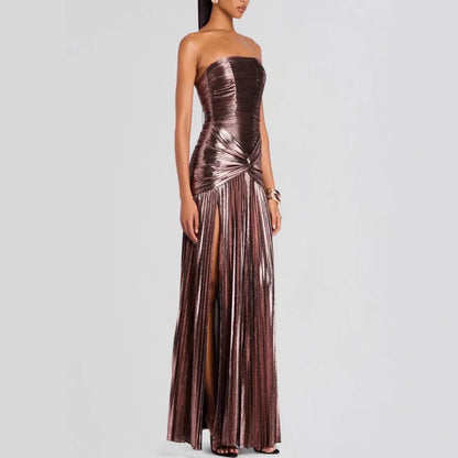 Seraphine Metallic Sculpted Silhouette Dress