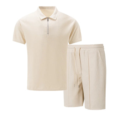 Luxe Zip Polo & Shorts Set
