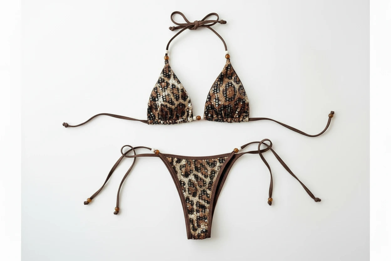 Savanna Luxe Beaded Bikini Set