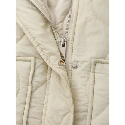 Padded Coat New In Outerwears Bow Beige Cropped Snow Parkas Elegant Luxury Women's Coat Warm Woman Winter Coats