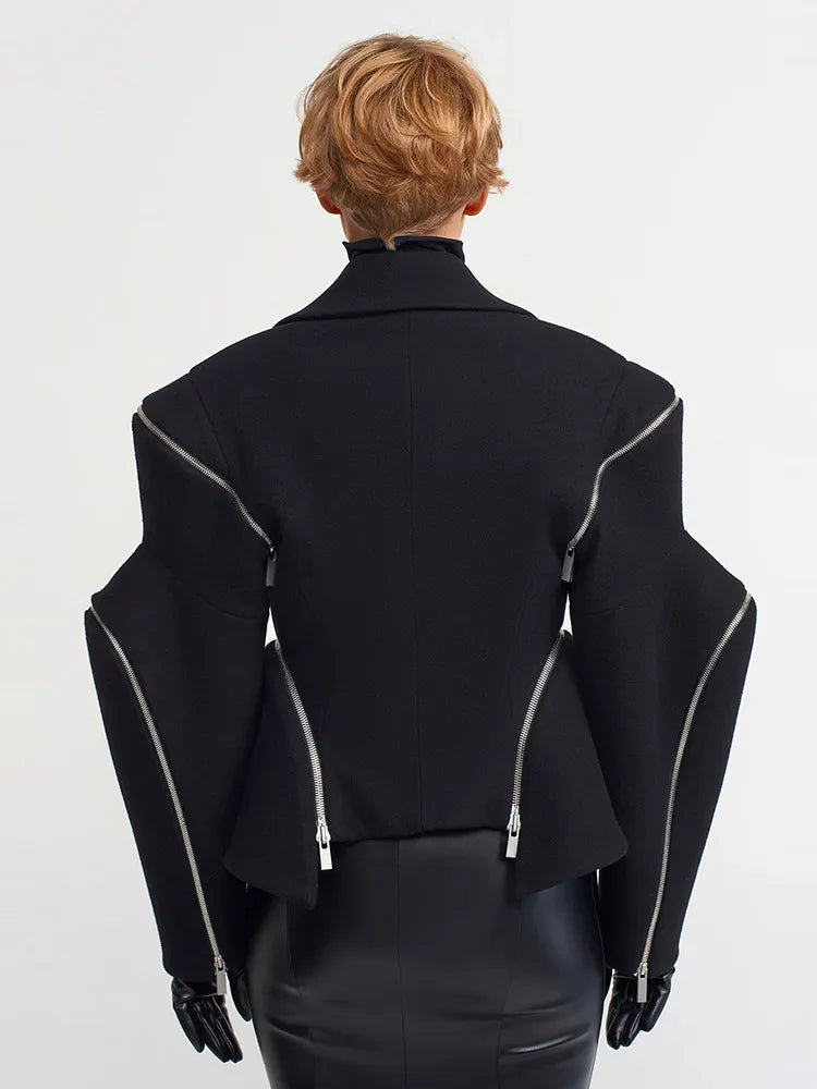 Notched Collar Streetwear Coat