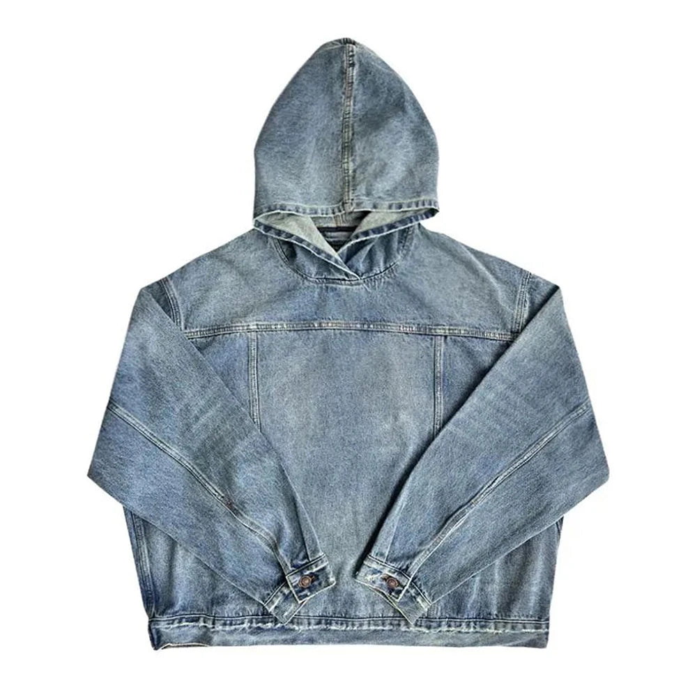 Streetwear Denim Retro Hoodie