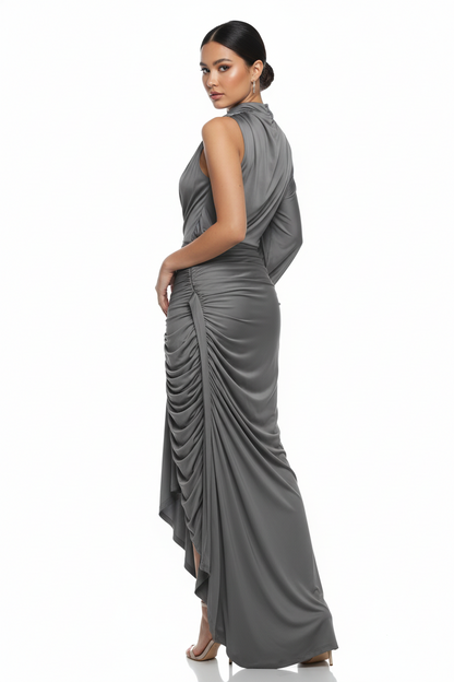 Ruched Sultry 2-Piece Top and Skirt