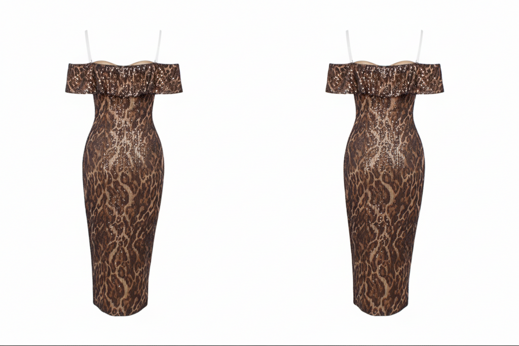 Amelia Leopard Sequin Dress