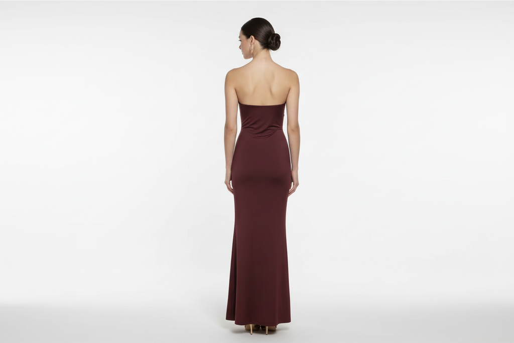 Sultry Elegance Strapless Dress