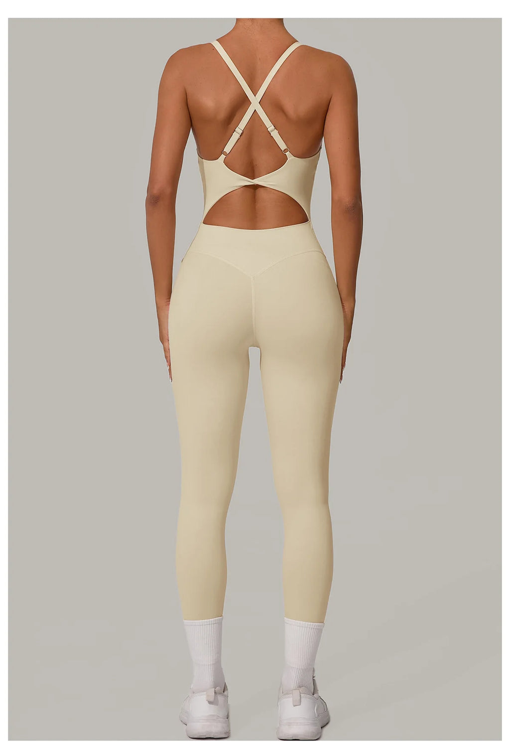 Classic Criss Cross Back Seamless Jumpsuit