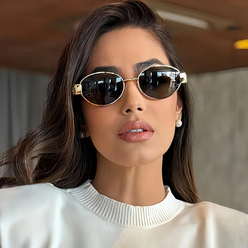 Vintage Gold Oval Shades