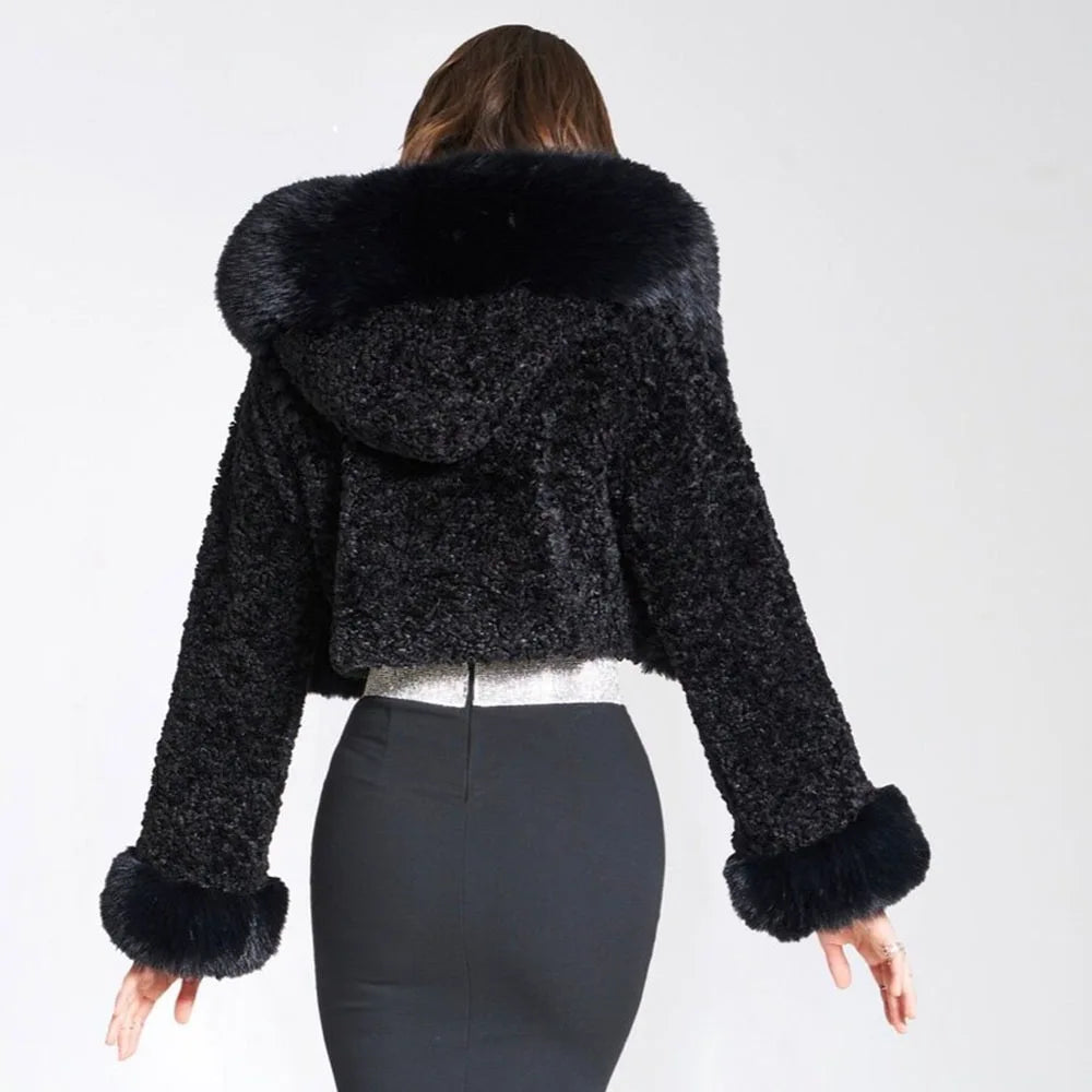 Soft Faux Fur Cropped Jacket
