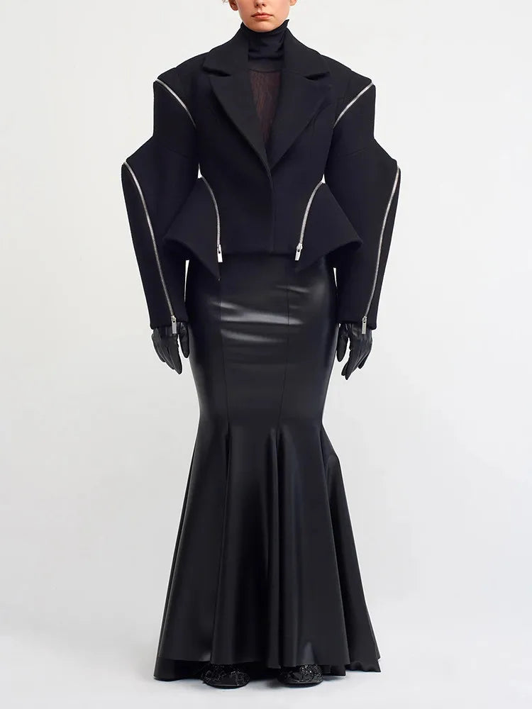 Notched Collar Streetwear Coat