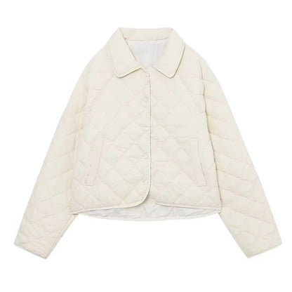 Padded Coat New In Outerwears Bow Beige Cropped Snow Parkas Elegant Luxury Women's Coat Warm Woman Winter Coats
