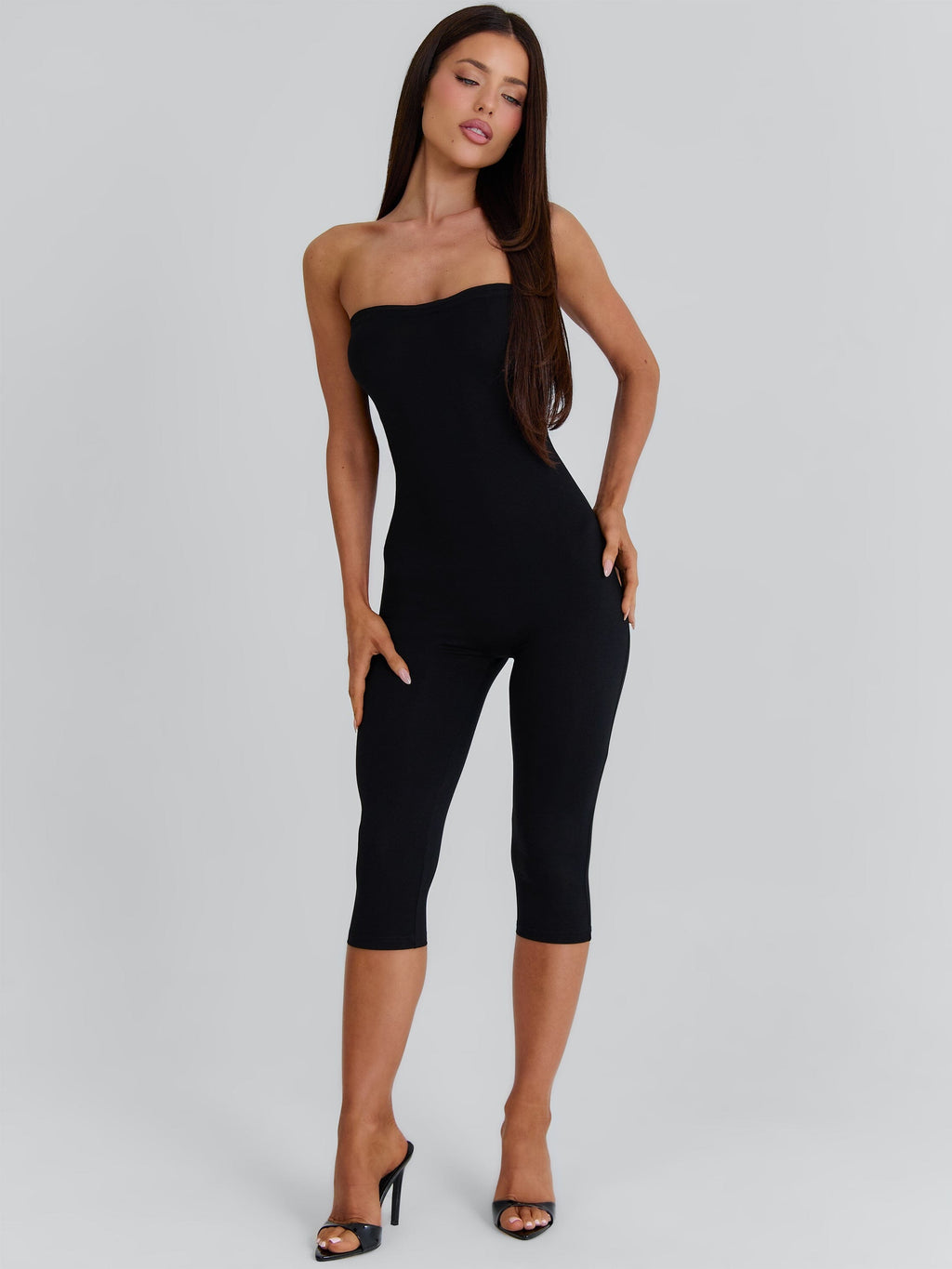 Victoria Capri Jumpsuit Black