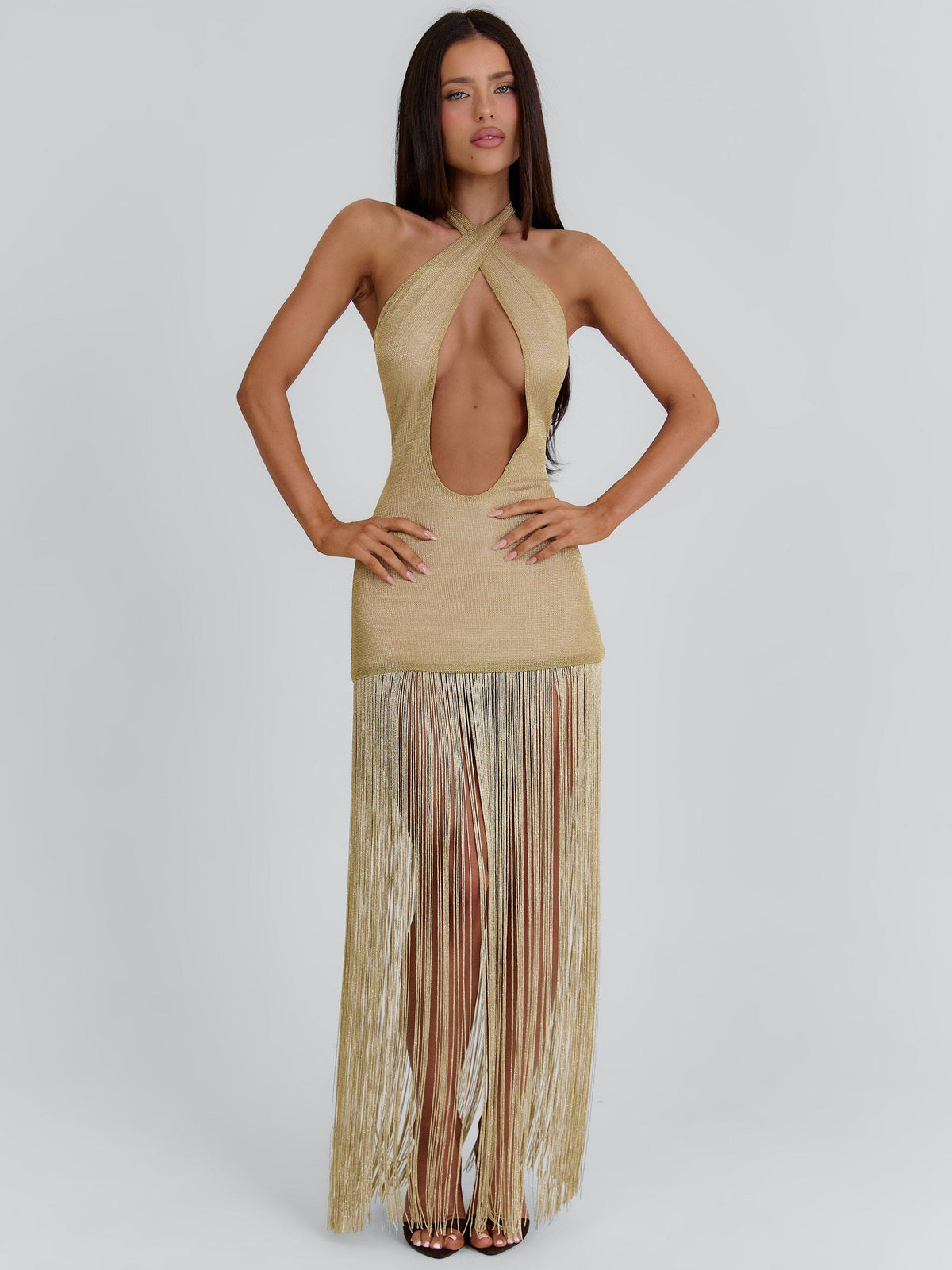 Vivvian Maxi Dress Gold