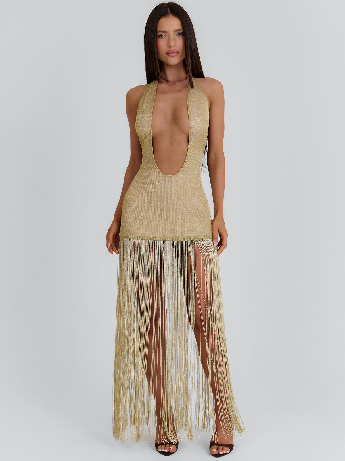 Vivvian Maxi Dress Gold