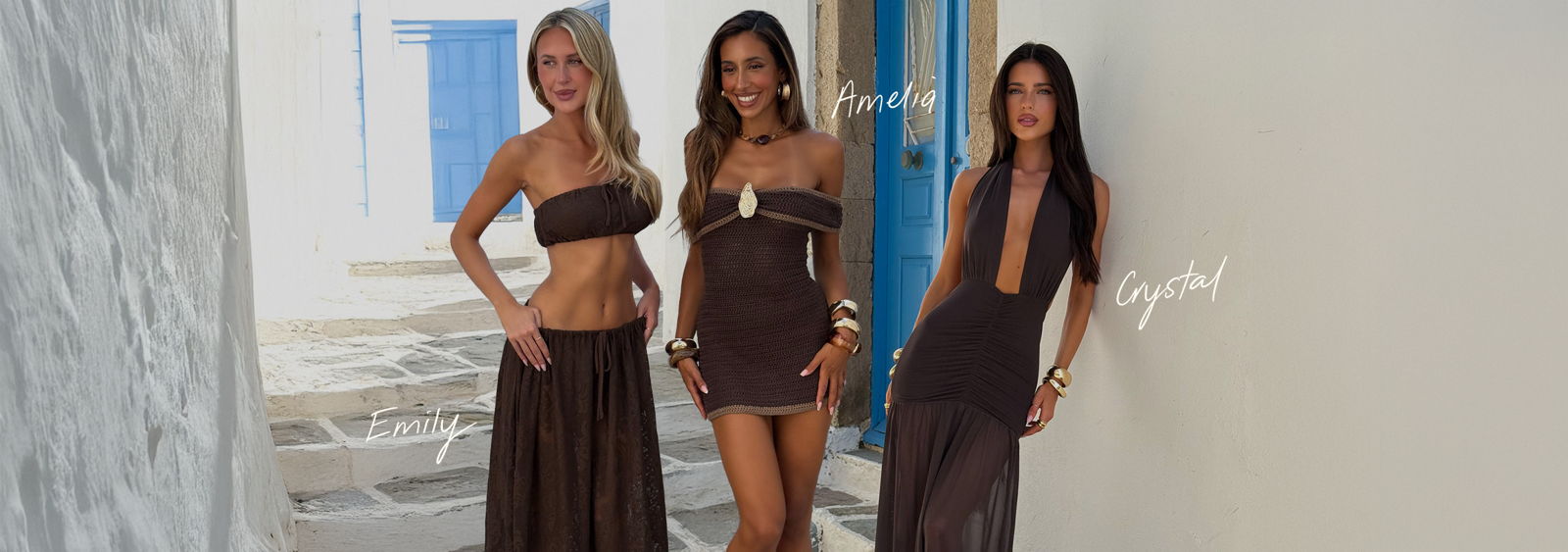 Models Emily, Amelia and Crystal